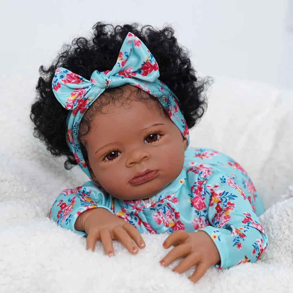 Bebê Reborn Realista Afro Lanny